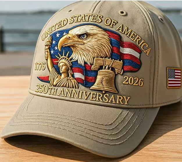 Embroidered American Eagle Head 250 Weeks Old Baseball Cap