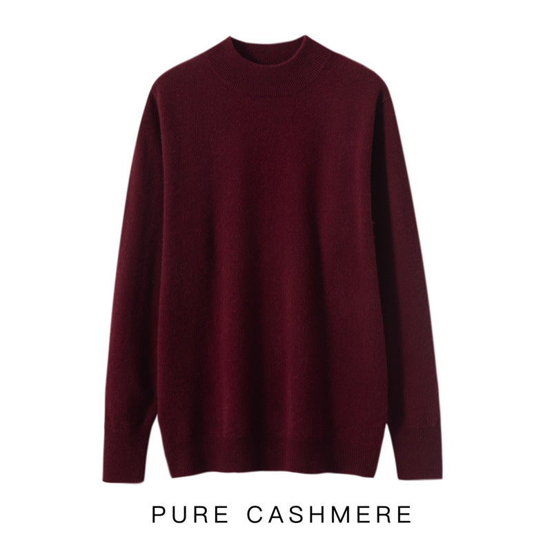 Men's Half-high Collar Cashmere Sweater Business Casual Sweater