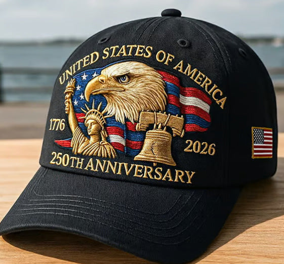 Embroidered American Eagle Head 250 Weeks Old Baseball Cap