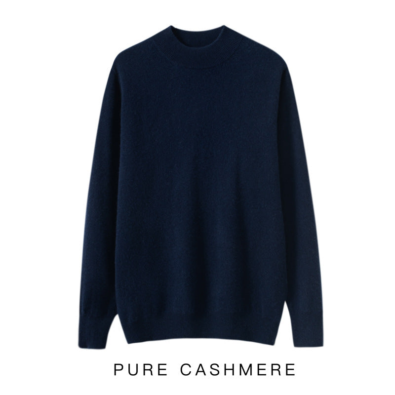 Men's Half-high Collar Cashmere Sweater Business Casual Sweater