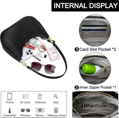 Cute Shoulder Bag for Women, PU Leather Hobo Purse