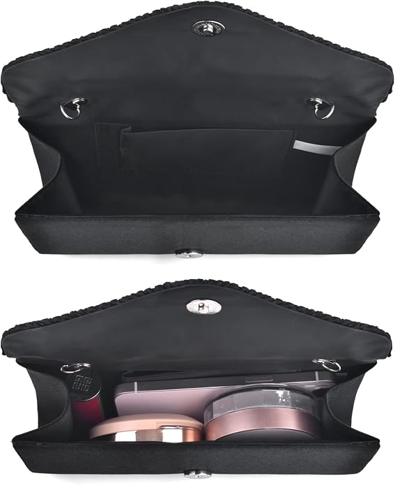 Elegant Evening Clutch Purse for Women, Wedding Crossbody Bag