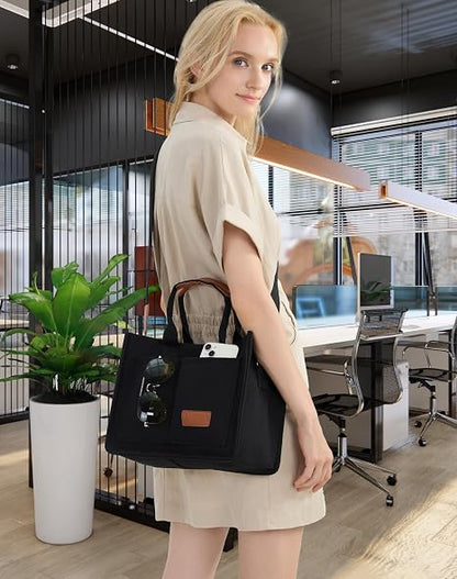 Canvas Laptop Tote Bag for Women, Work & Travel Bag