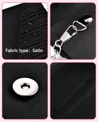 Elegant Evening Clutch Purse for Women, Wedding Crossbody Bag