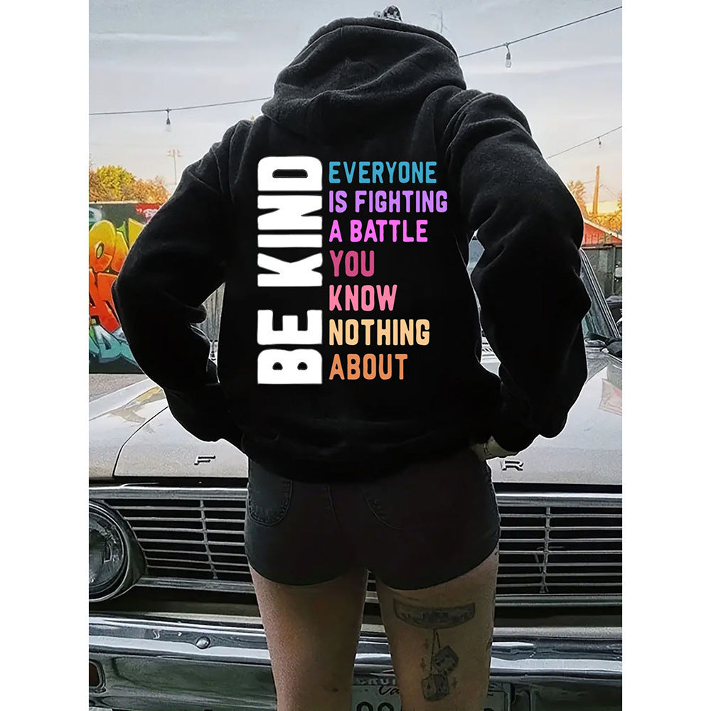 Hooded Hoodie with Street Style Designs
